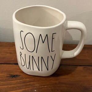 Rea Dunn White Ceramic Mug - some bunny loves you Design